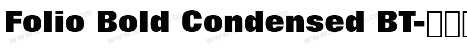 Folio Bold Condensed BT字体转换